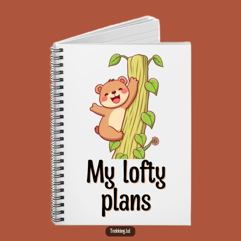Funny Bear Beanstalk Notebook: Capture Adventures with a Climbing Bear