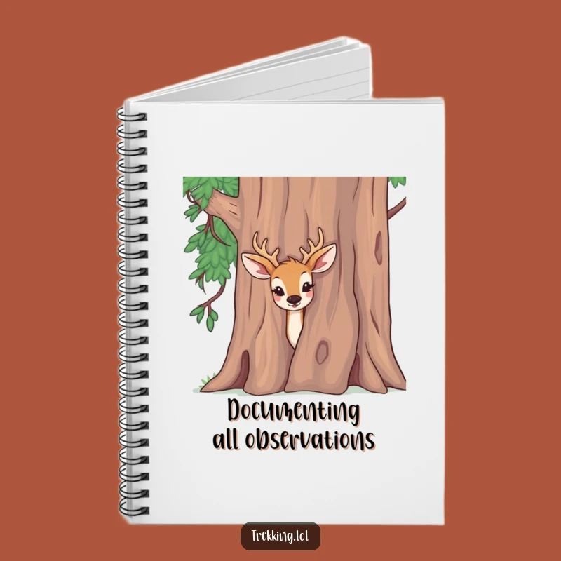 Funny Deer Peeking Notebook - Journal Your Curious Thoughts Gift