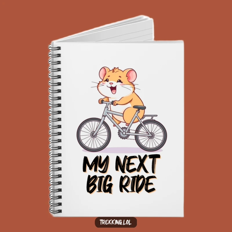 Funny Hamster Bike Notebook: Giggling Rodent's Journal for Uphill Thoughts, Perfect Funny Gift