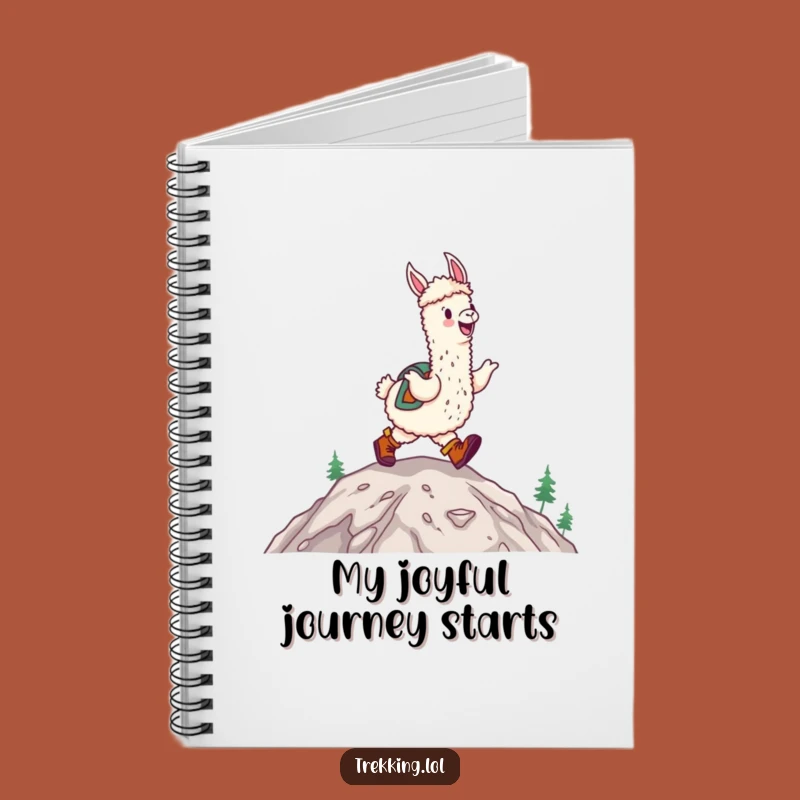 Funny Happy Alpaca Hiking Notebook: Joyful Boots Journal Gift