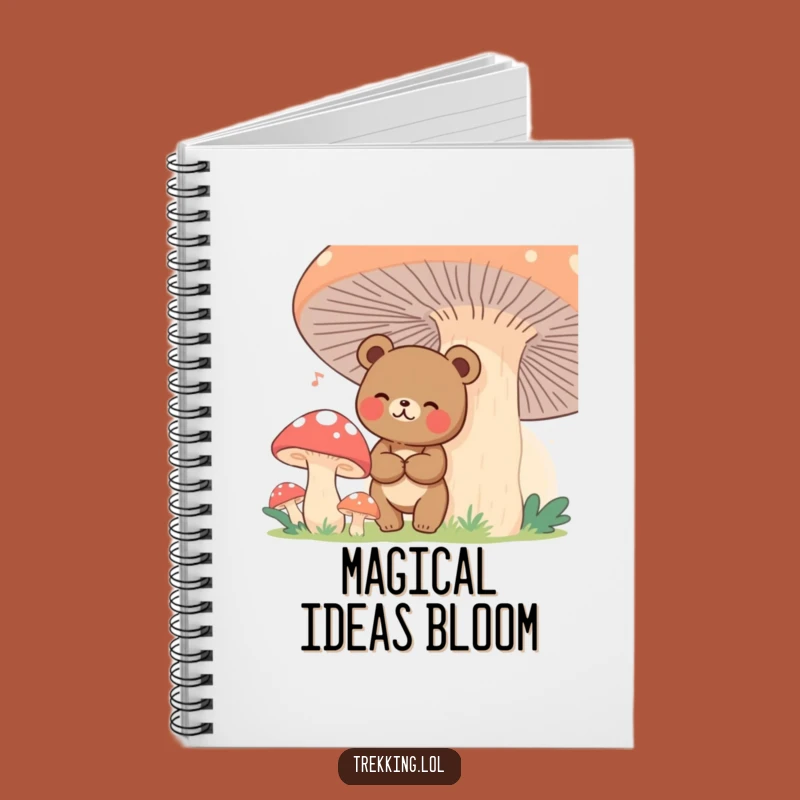 Funny Lost Bear Mushroom Notebook - Jot Down Magical Ideas