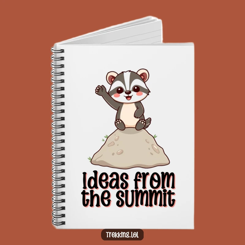 Funny Badger Hilltop Wave Notebook: Energetic Journal for Cheerful Note-Takers