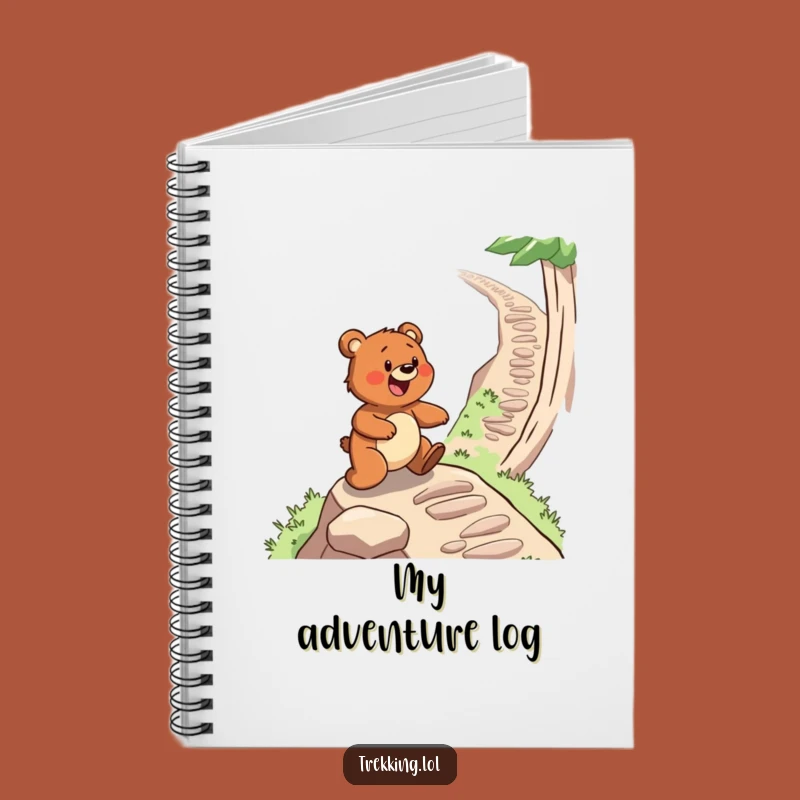 Funny Bear Notebook: Determined Climber Journal for Trail Notes Funny Gift