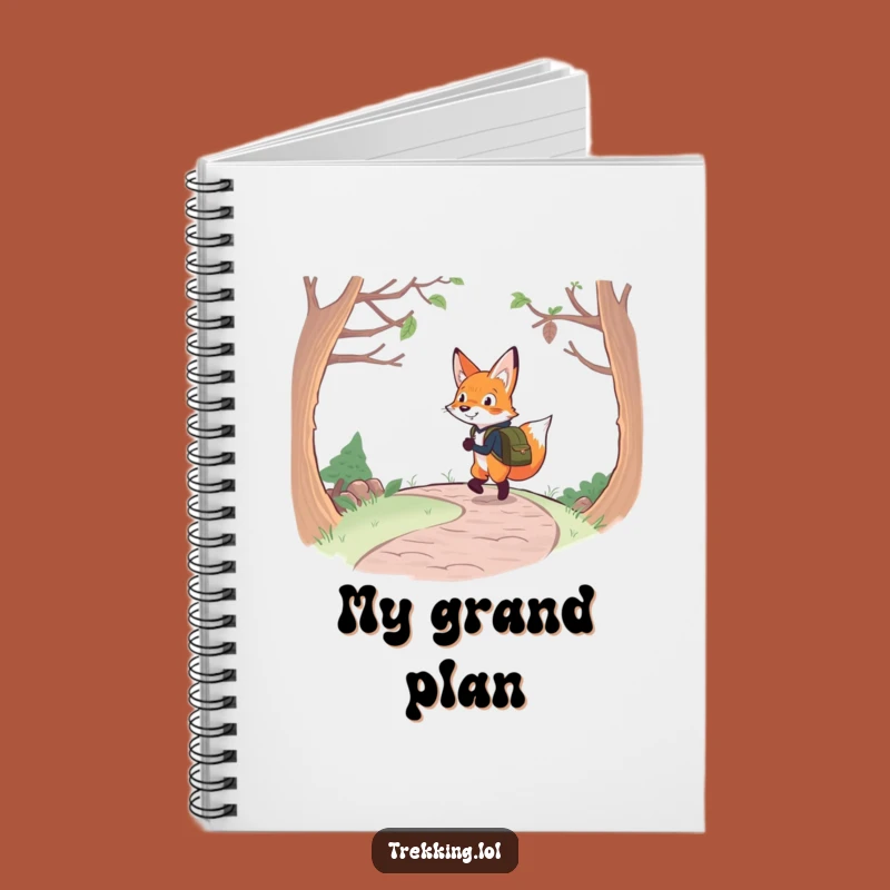 Funny Fox Backpacking Notebook: Determined Navigator Fox's Journey Log, Humorous Travel Gift