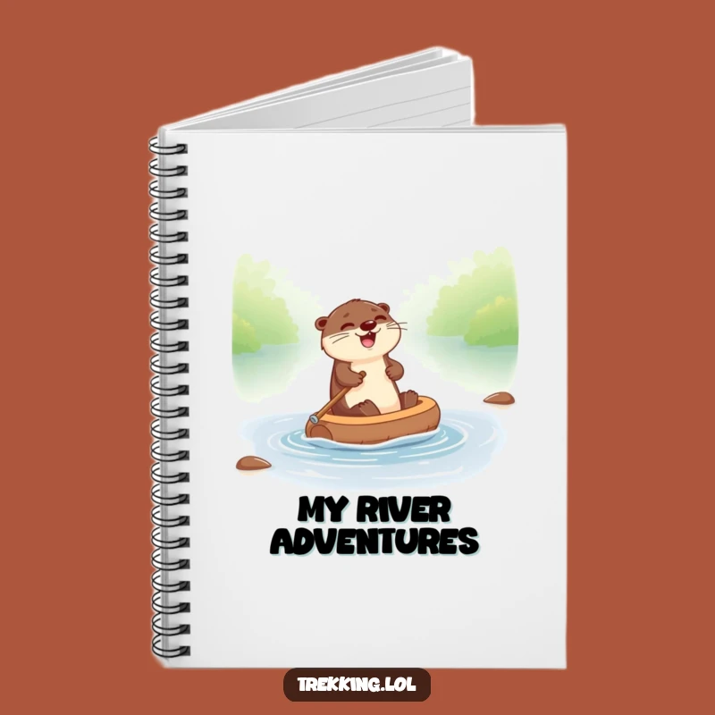 Funny Otter River Journal Notebook - Jot Down Your Aquatic Adventures