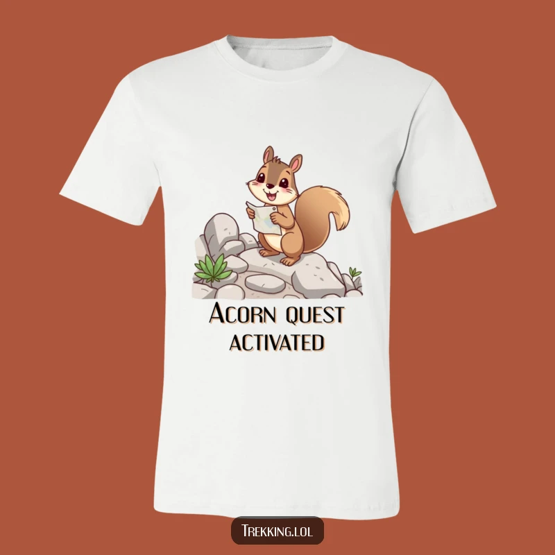 Funny Squirrel Map Explorer T-Shirt - Comical Adventure Tee