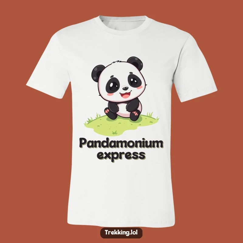 Funny Panda Sliding T-Shirt - Joyful Animal Humor Gift