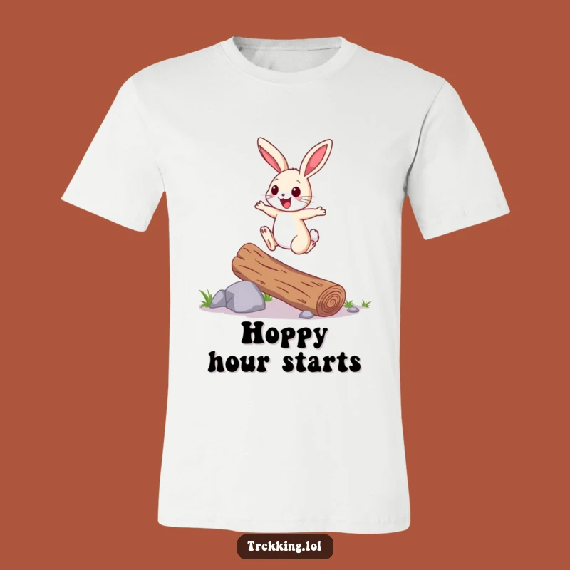 Funny Bunny Hop T-Shirt: Cheerful Bunny Leaping, Hilarious & Comfy Tee