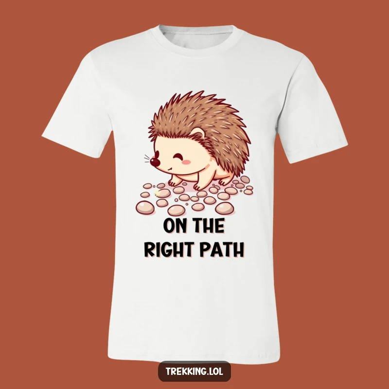 Funny Hedgehog Path T-Shirt: Sparkling Adventure Tee, Ideal Funny Gift for Nature Lovers