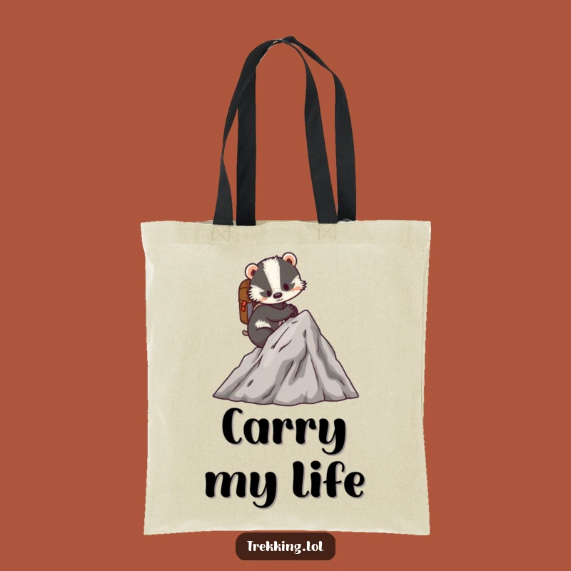 Funny Badger Tote Bag: Carry Your Goals with Determination