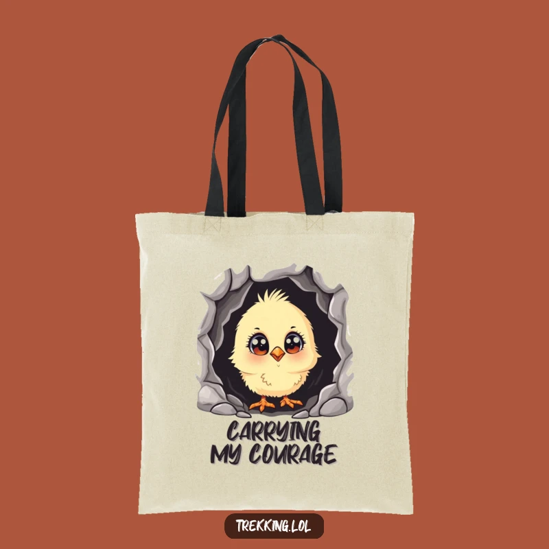 Funny Curious Chick Tote Bag: Carry Your Discoveries & Essentials