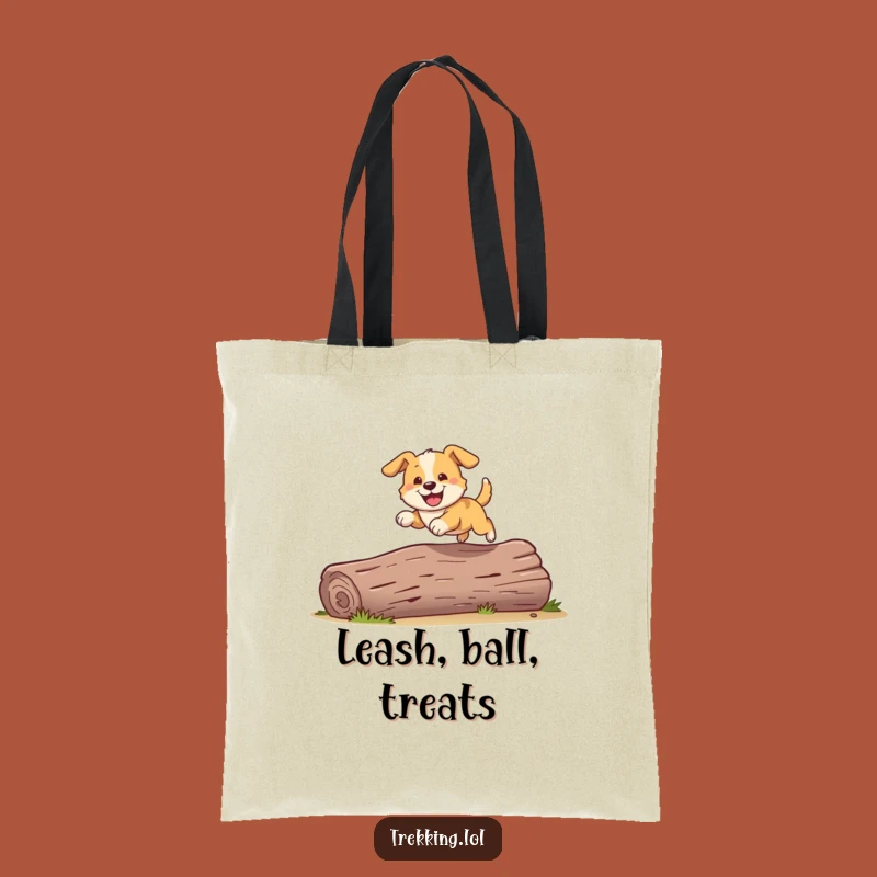 Funny Dog Outing Tote Bag: Playful Pooch's Grin Companion, Perfect Funny Gift