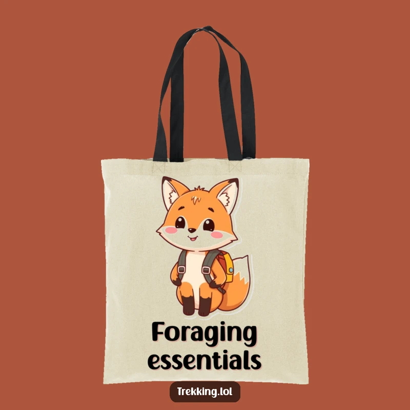 Funny Fox Tote Bag: Happy Explorer Bag for Daily Adventures Funny Day Trip Gift