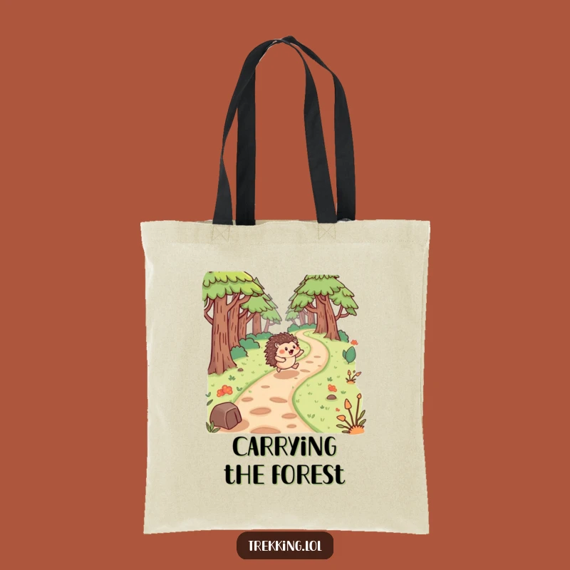 Funny Hedgehog Forest Tote Bag: Carry Your Woodland Adventures Gift