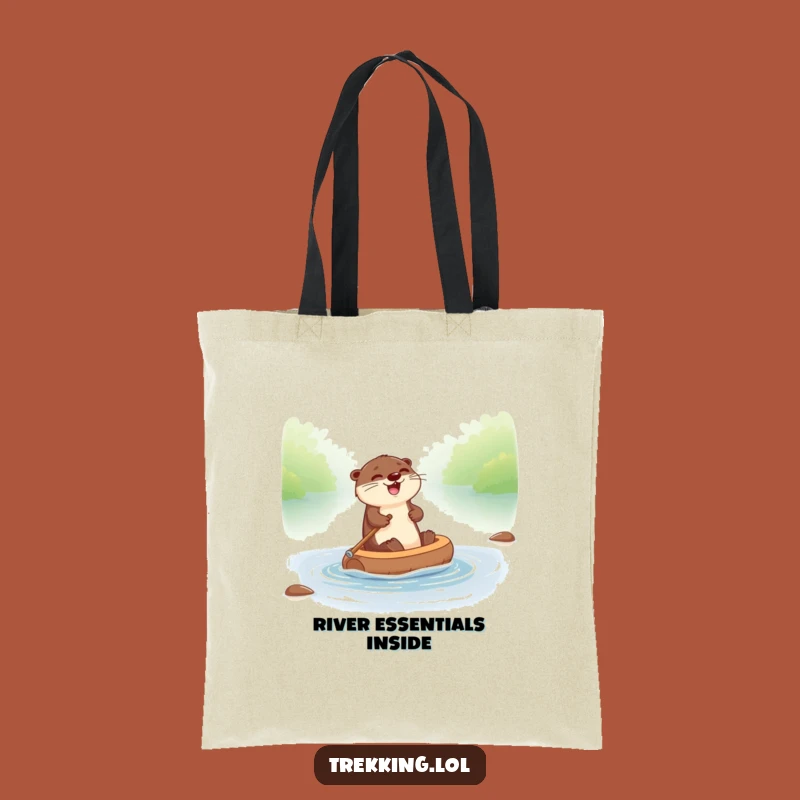 Funny Otter Rafting Tote Bag - Carry Your Fun with Humor