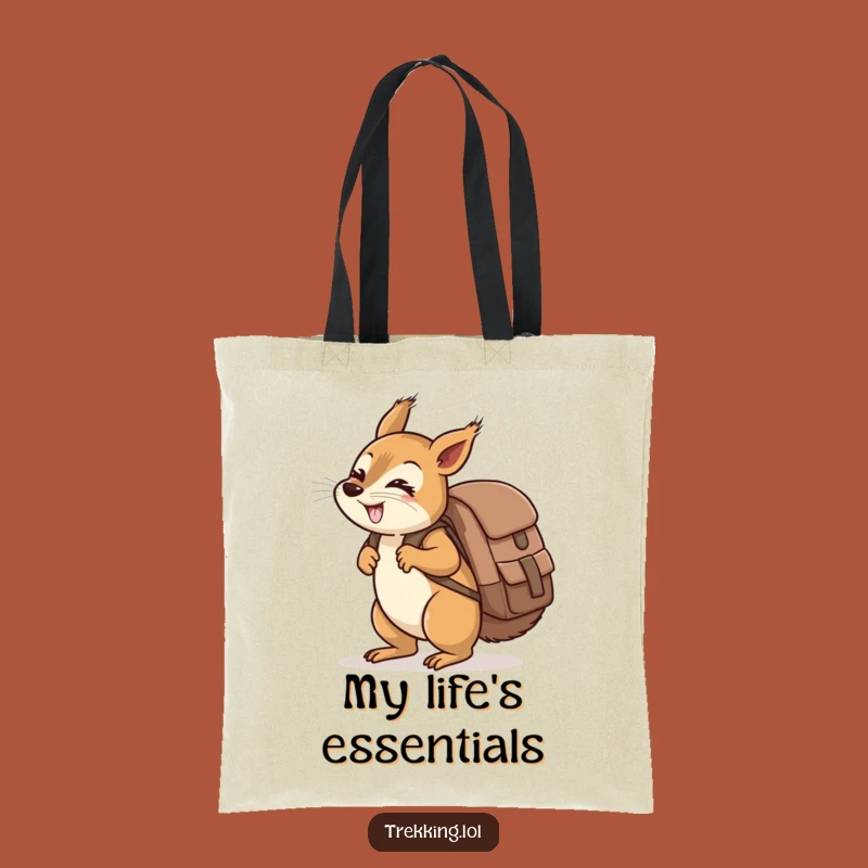 Funny Giggling Squirrel Backpack Tote Bag: Oversized Carry-All Gift